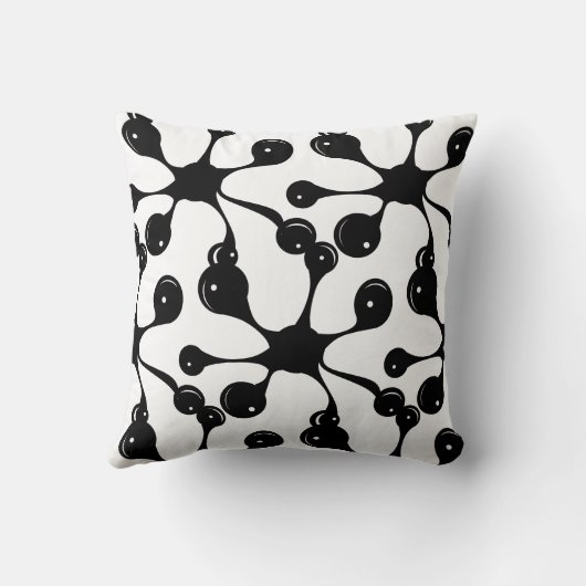 モダン抽象芸術黒 クッション (裏面)