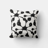 モダン抽象芸術黒 クッション (正面)