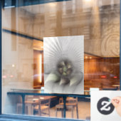 モダン抽象芸術3Dシェイプフラクタルアート ウィンドウサイン (カフェ窓)