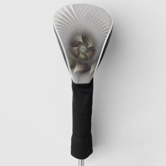 モダン抽象芸術3Dシェイプフラクタルアート ゴルフヘッドカバー (正面)