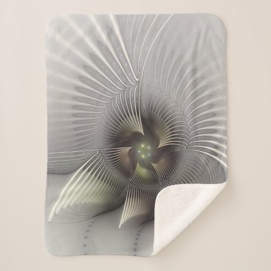 モダン抽象芸術3Dシェイプフラクタルアート シェルパブランケット (正面)