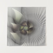 モダン抽象芸術3Dシェイプフラクタルアート タペストリー (正面(横))