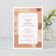 モダン抽象芸術50誕生日幾何自然図形