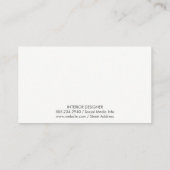 モダン抽象芸術 |インテリアデザイナー 名刺 (裏面)