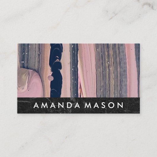 モダン抽象芸術 |インテリアデザイナー 名刺 (正面)