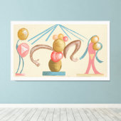 モダン抽象芸術 キャンバスプリント (インサイチュ (ウッドフロア))