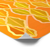 モダン抽象芸術"ゴールデンレイン" – ゴールデンイエロー ポスター (角)