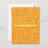 モダン抽象芸術"ゴールデンレイン" – ゴールデンイエロー ポストカード (正面/裏面)