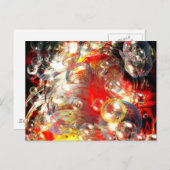 モダン抽象芸術・デジタル・アート ポストカード (正面/裏面)