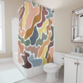 モダン抽象芸術、トーン自然イラストレーション。 シャワーカーテン (インサイチュ)