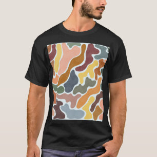 モダン抽象芸術、トーン自然イラストレーション。 Tシャツ