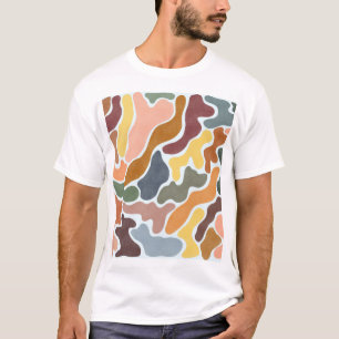 モダン抽象芸術、トーン自然イラストレーション。 Tシャツ