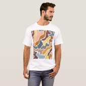 モダン抽象芸術、トーン自然イラストレーション。 Tシャツ (正面フル)