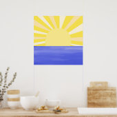 モダン抽象芸術 ポスター (キッチン)