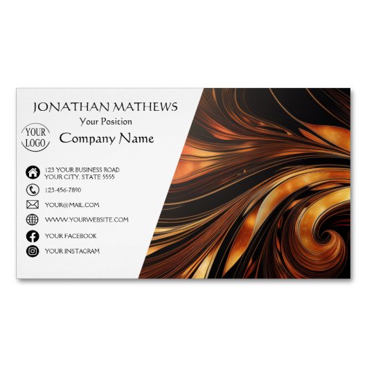 モダン抽象芸術 マグネット名刺 (正面)