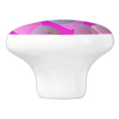 モダン抽象芸術 |マゼンタパープルピンクティール（緑がかった色） セラミックノブ (側面)