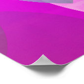 モダン抽象芸術 |マゼンタパープルピンクティール(緑がかった色) ポスター (角)