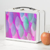モダン抽象芸術 |マゼンタパープルピンクティール（緑がかった色） メタルランチボックス (インサイチュ)