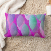 モダン抽象芸術 |マゼンタパープルピンクティール（緑がかった色） ランバークッション (ブランケット)