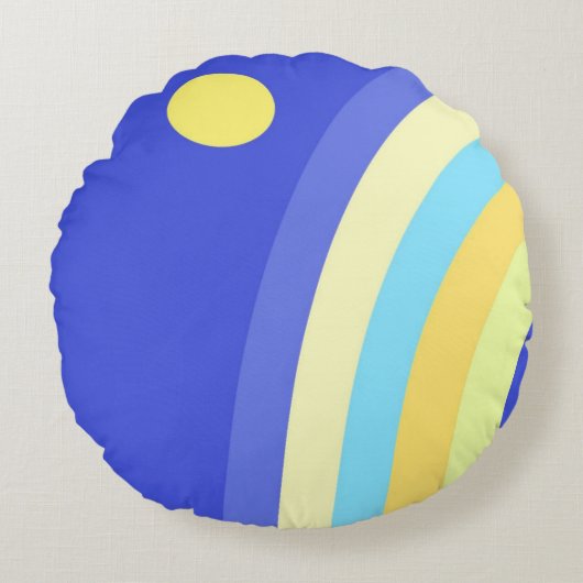 モダン抽象芸術 ラウンドクッション (正面)