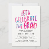 モダン抽象芸術 |卒業パーティー招待状 招待状 (正面)