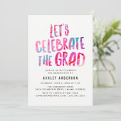 モダン抽象芸術 |卒業パーティー招待状 招待状 (スタンド正面)