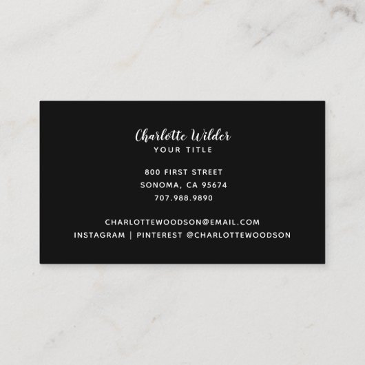 モダン抽象芸術 | 名刺 (裏面)