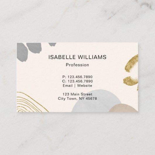 モダン抽象芸術 名刺 (裏面)