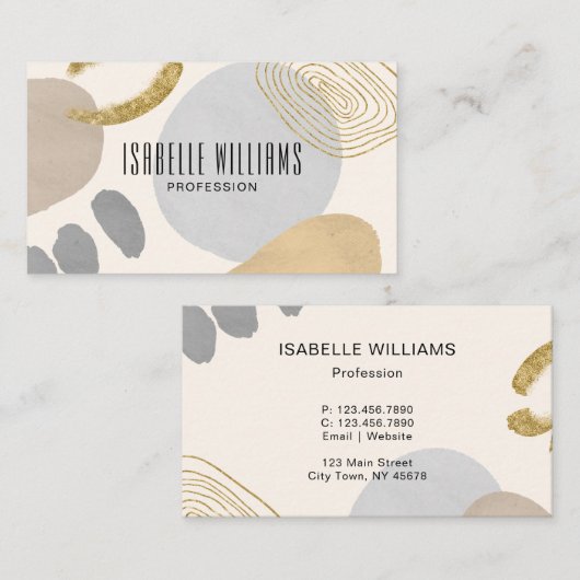 モダン抽象芸術 名刺 (正面/裏面)