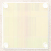 モダン抽象芸術 |柑橘系カラフルカラー ガラスコースター (裏面)