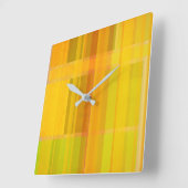 モダン抽象芸術 |柑橘系カラフルカラー スクエア壁時計 (傾斜)