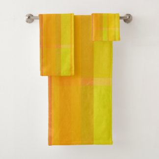 モダン抽象芸術 |柑橘系カラフルカラー バスタオルセット