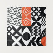 モダン抽象芸術:芸術的デザイン・キャンバス。 タペストリー (正面(横))