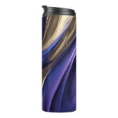 モダン抽象芸術 – 青、紫、金ゴールド タンブラー (回転右)