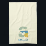 モダン抽象芸術Aモノグラムイニシャル キッチンタオル<br><div class="desc">モノグラムを使用した抽象芸術モダンタオル。</div>