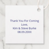 モダン抽象芸術Bモノグラムパーソナライズされた フェイバータグ (裏面)