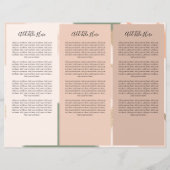 モダン抽象芸術Earthトーン金ゴールドパンフレット (裏面)