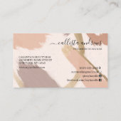 モダン抽象芸術Earthトーン金ゴールド署名スクリプト 名刺 (裏面)