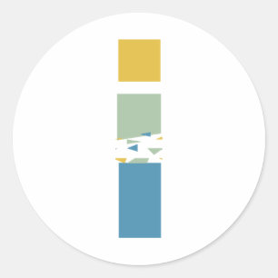 モダン抽象芸術Iモノグラムパーソナライズされた ラウンドシール