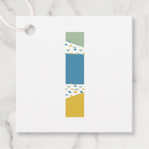 モダン抽象芸術Lモノグラムパーソナライズされた フェイバータグ