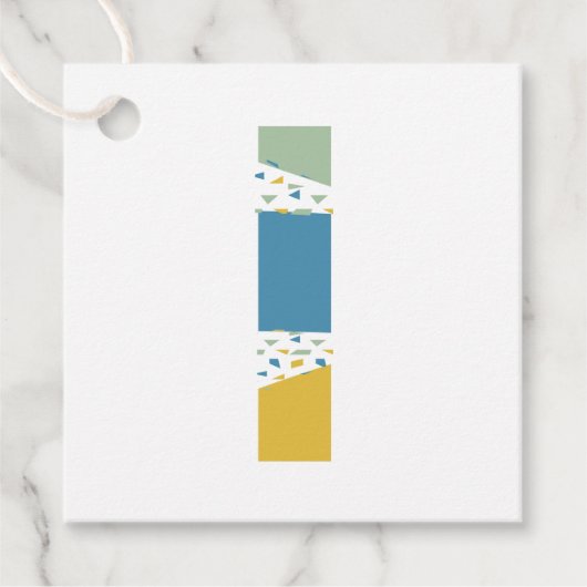 モダン抽象芸術Lモノグラムパーソナライズされた フェイバータグ (正面)