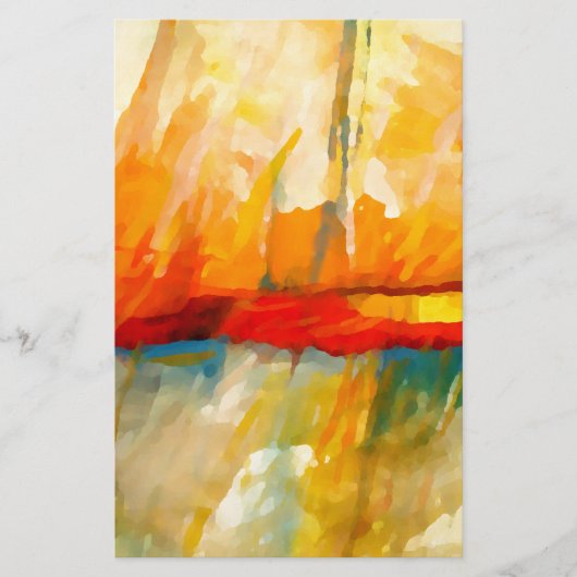 モダン抽象表現主義絵画 便箋 (正面)