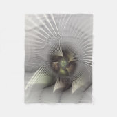 モダン抽象3Dフラクタルアート フリースブランケット (正面)