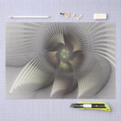 モダン抽象3Dフラクタルアート 薄葉紙 (クラフト)
