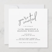 モダン招待されましたのスクリプトを作成結婚する 招待状 (正面)