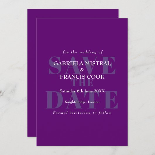 モダン招待状 招待状 (正面/裏面)