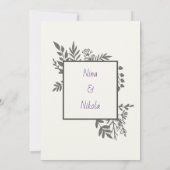 モダン招待状 招待状 (裏面)