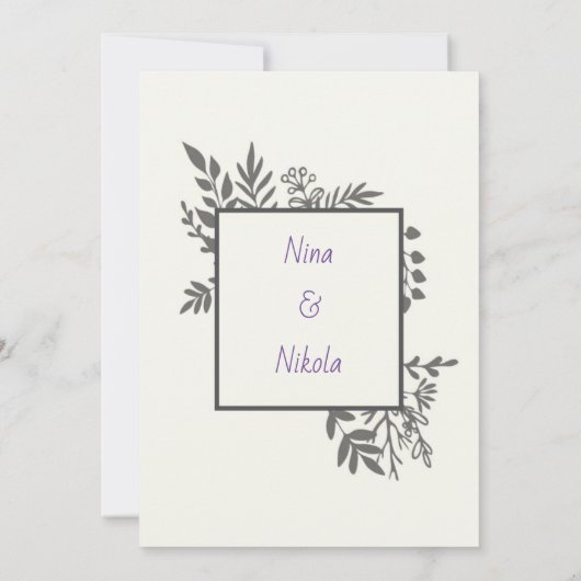 モダン招待状 招待状 (裏面)