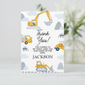 モダン掘り起こすおもしろい建築誕生日 サンキューカード (スタンド正面)