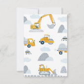 モダン掘り起こすおもしろい建築誕生日 サンキューカード (裏面)